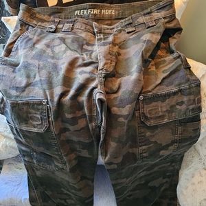 38x30 Flex Fire Hose Cargo Pants SLIM FIT Dark CAMO